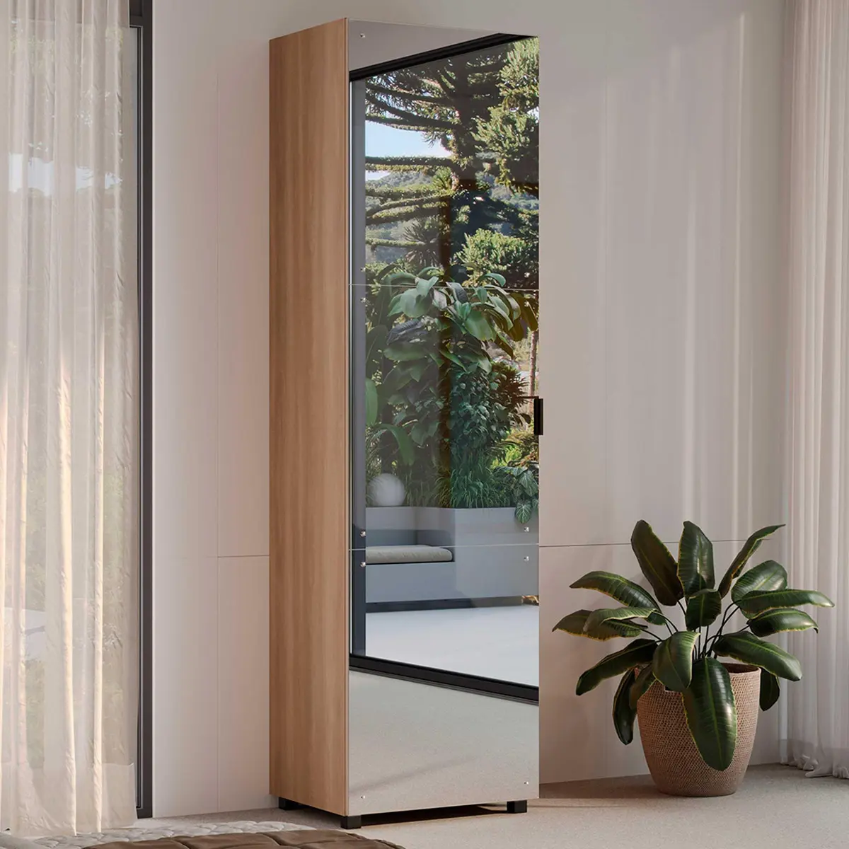 Sapateira Versa Home 600mm com Espelho 1 Porta — Freijó